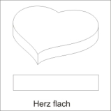 Herzform flach