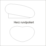 Herzform rundpoliert
